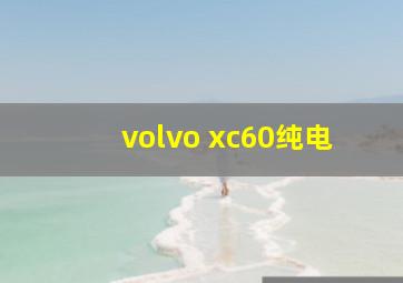 volvo xc60纯电